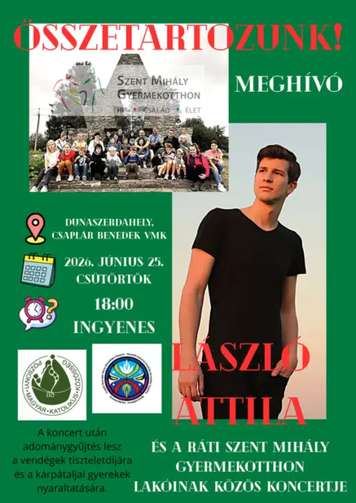 Spoločný koncert: László Attila a obyvatelia Detského domova Svätého Michala v Ráti