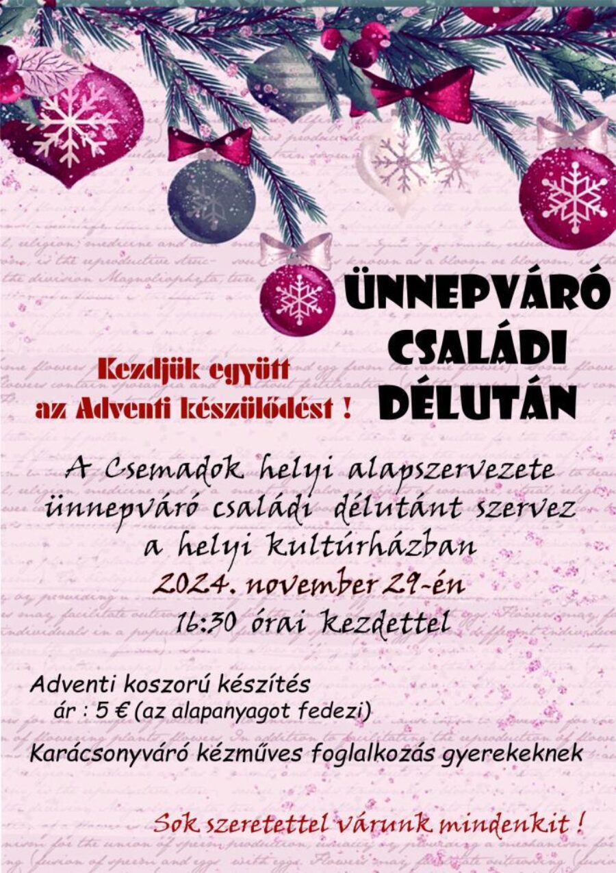 Rodinné popoludnie pred sviatkami