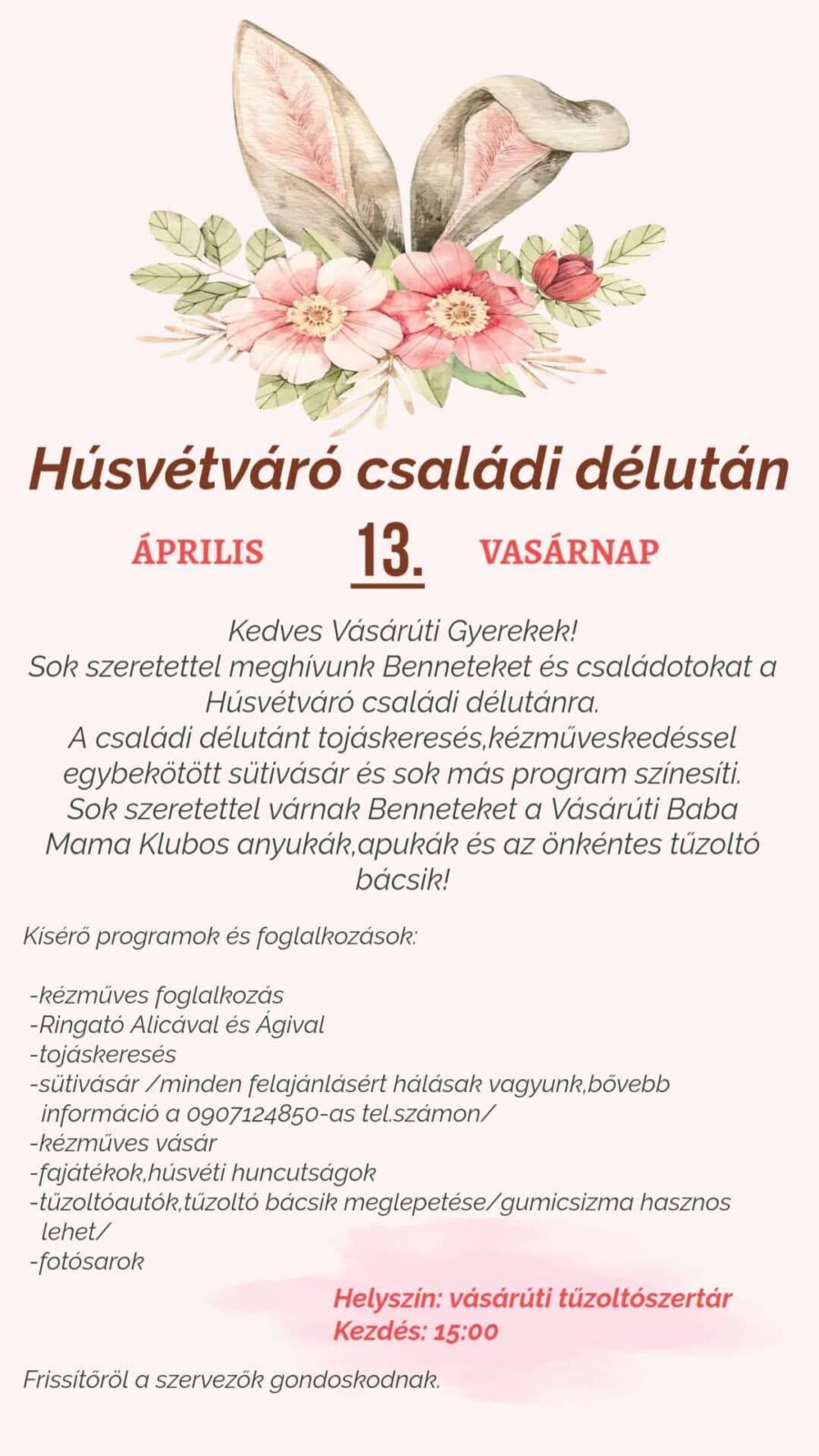 Spoločne vítame Veľkú noc – rodinné popoludnie