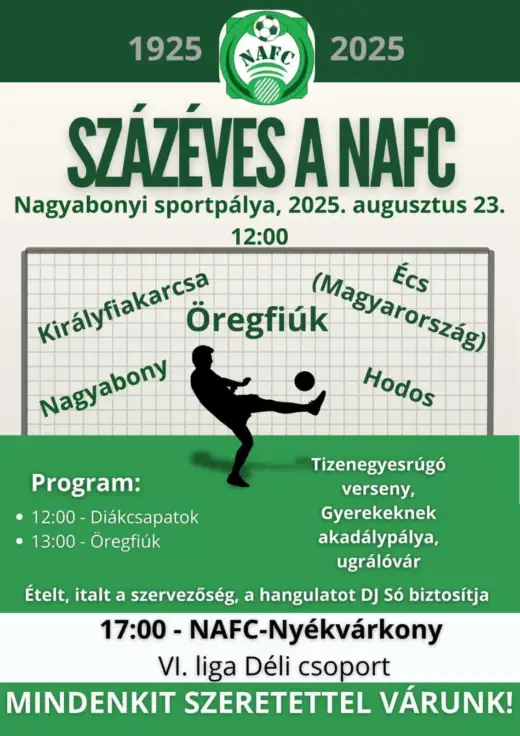 Futbalové podujatie - "Százéves a NAFC"