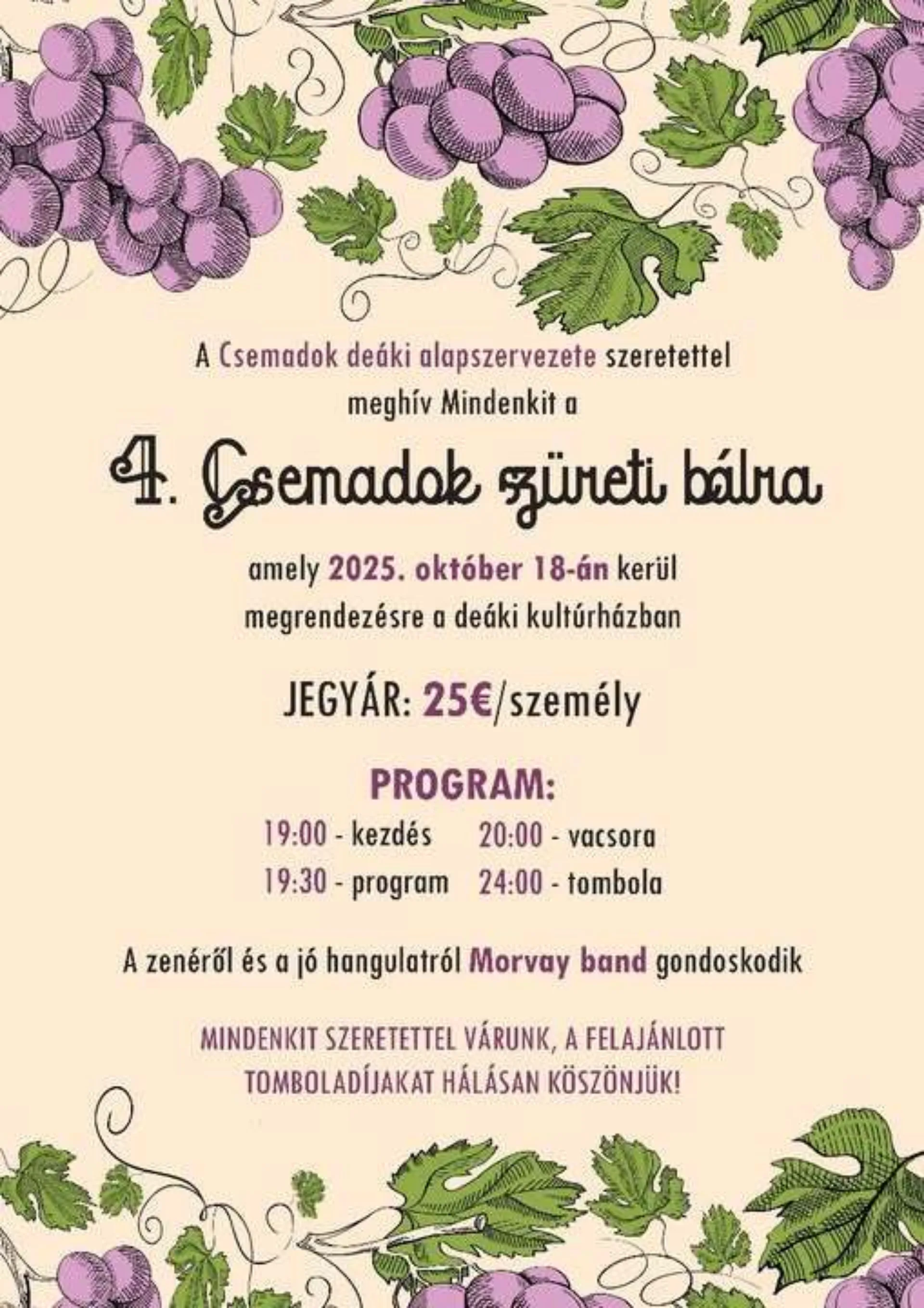 4. Csemadok vinobraný ples