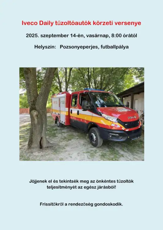 Súťaž hasičských vozidiel Iveco Daily v okrese