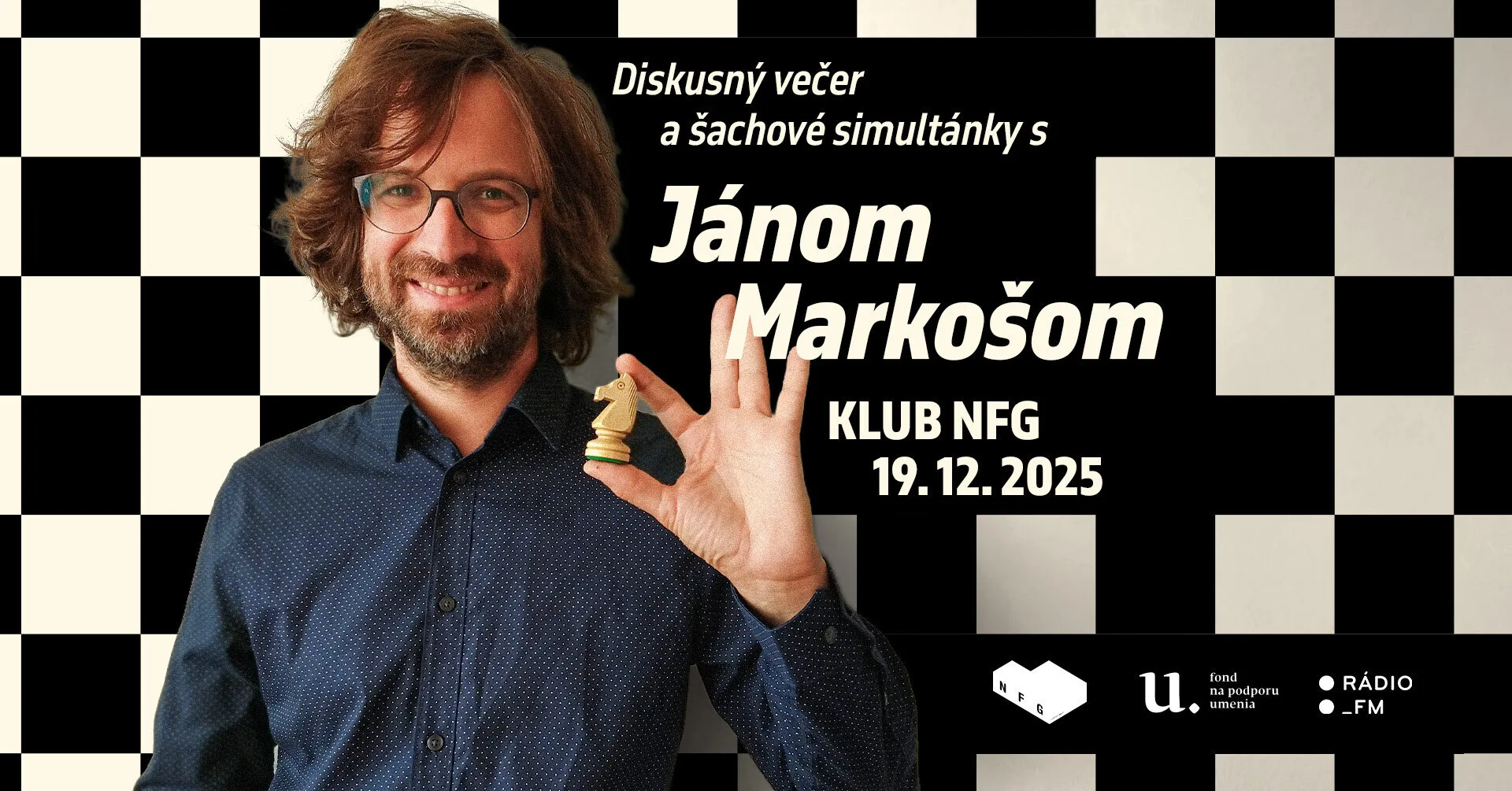 Diskusný večer a šachové simultánky s Jánom Markošom