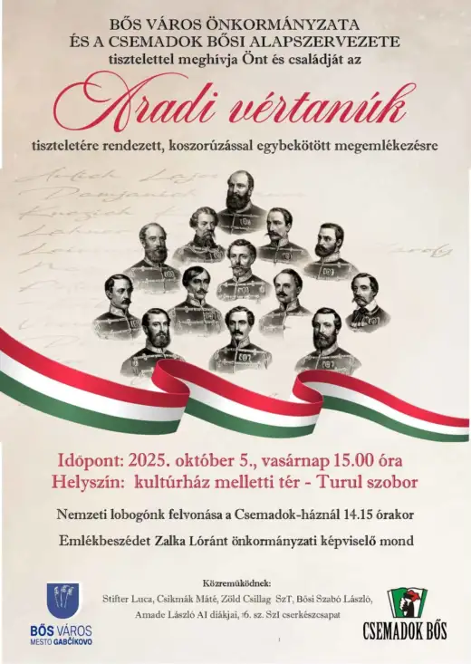 Pamätný deň Aradských mučeníkov-Gabčíkovo