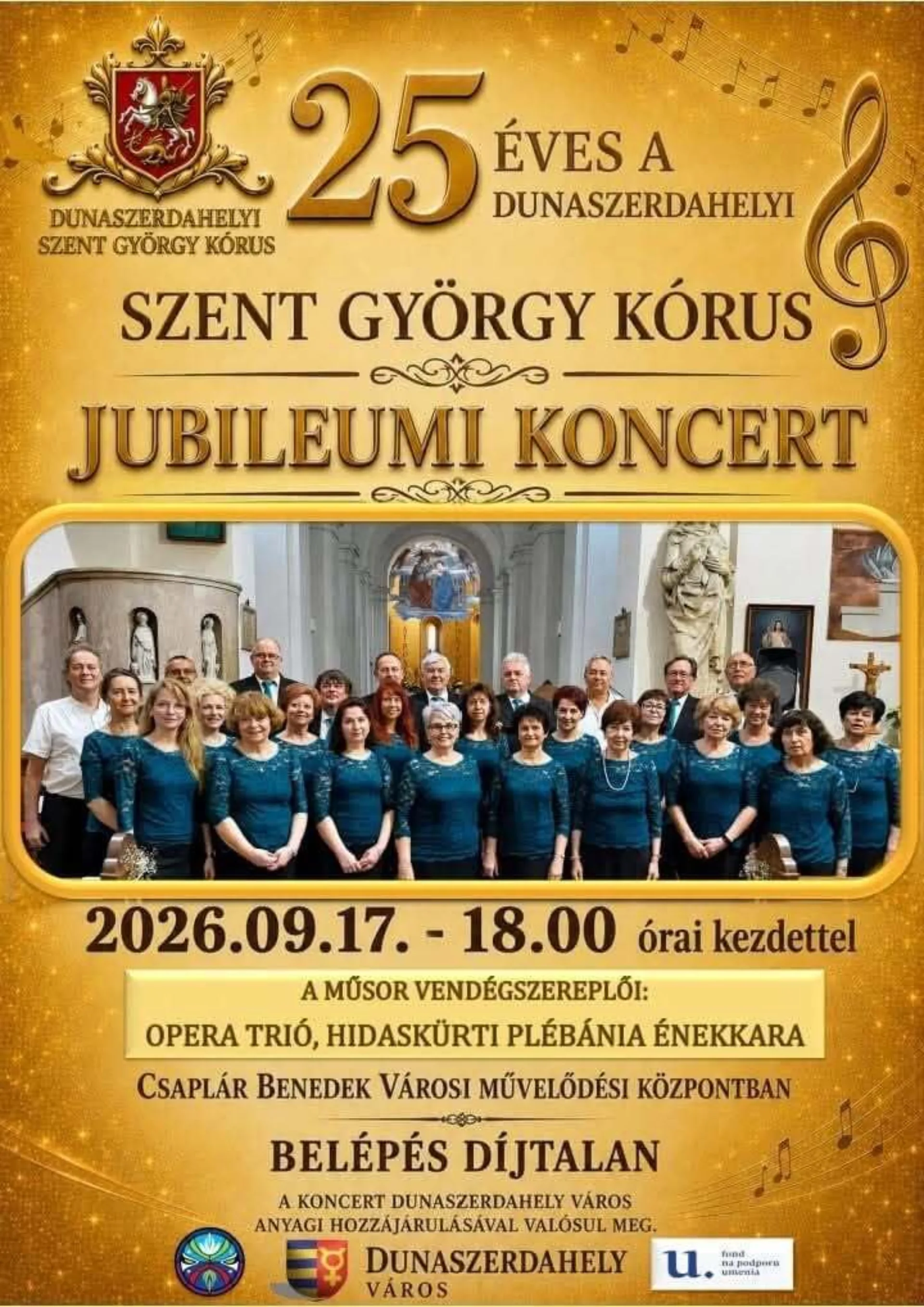 Szent György kórus -Jubilejný koncert