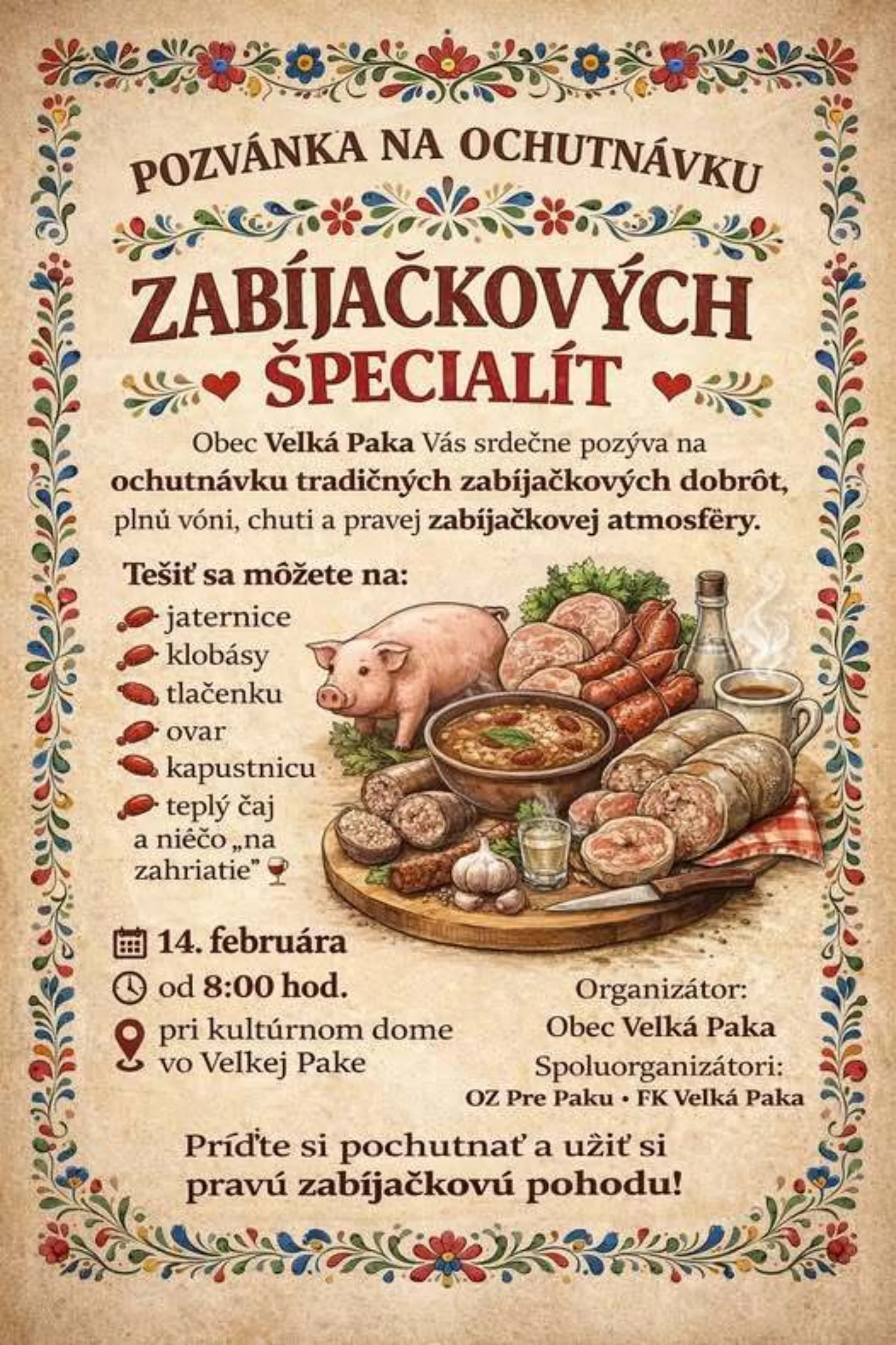 Ochutnávka zabíjačkových špecialít