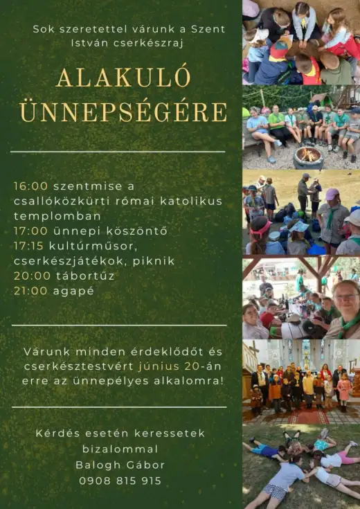 Slávnostné založenie „Szent István cserkészraj“