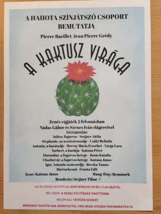 Predstavenie: A kaktusz virága