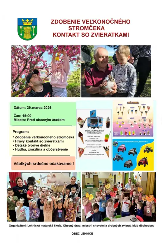 Zdobenie veľkonočného stromčeka-Kontakt so zvieratkami