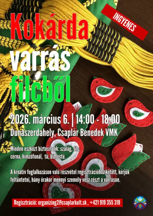 Kokárda varrás filcből