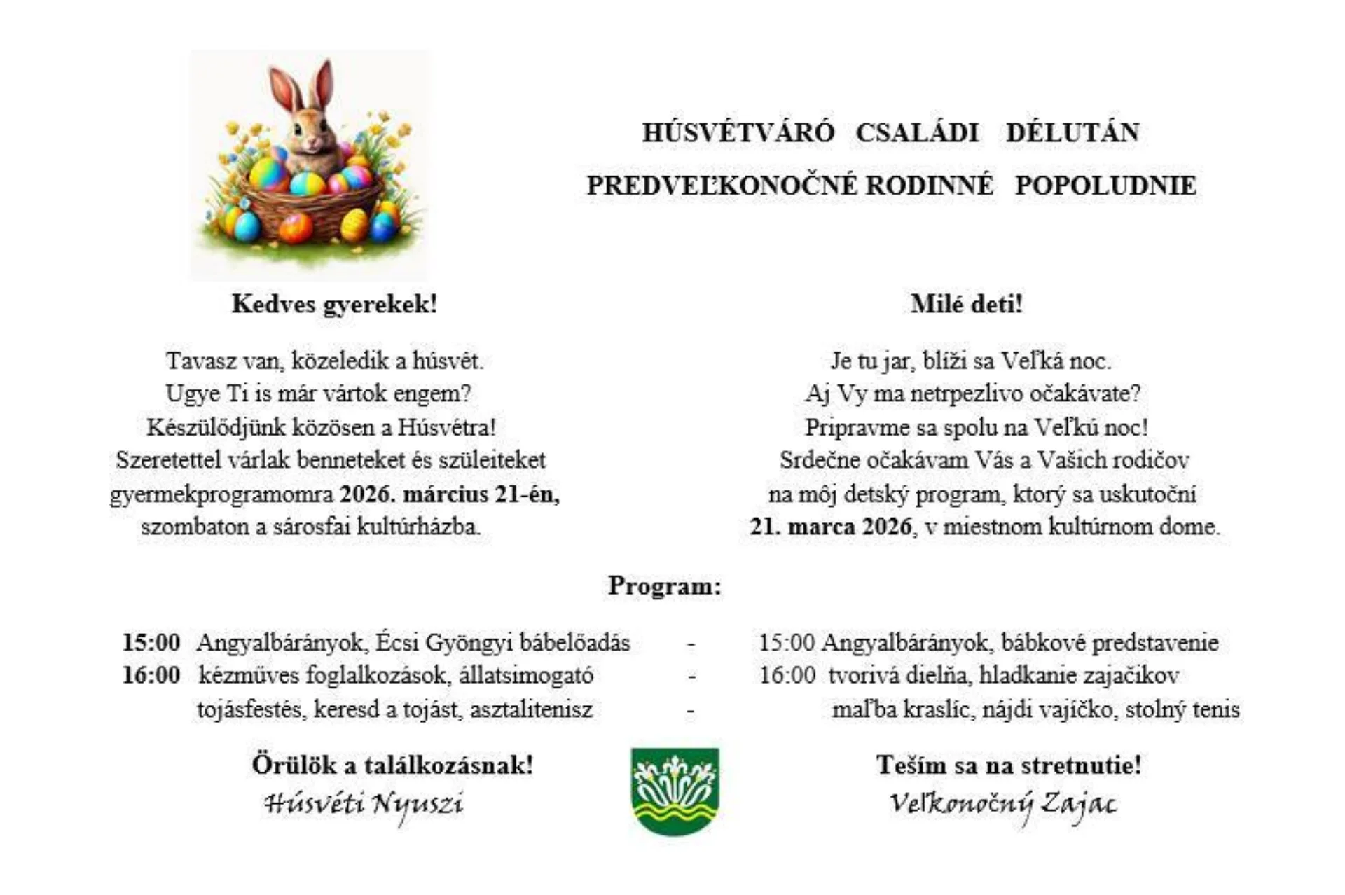 Predveľkonočné rodinné popoludnie