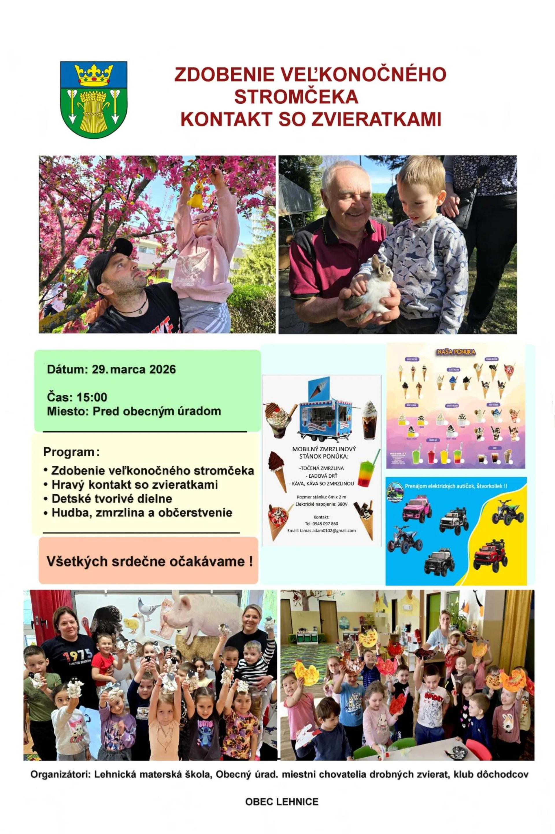 Zdobenie veľkonočného stromčeka-Kontakt so zvieratkami