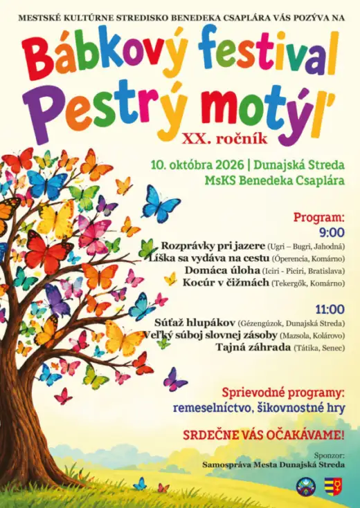 XX. Bábkový festival Pestrý motýľ