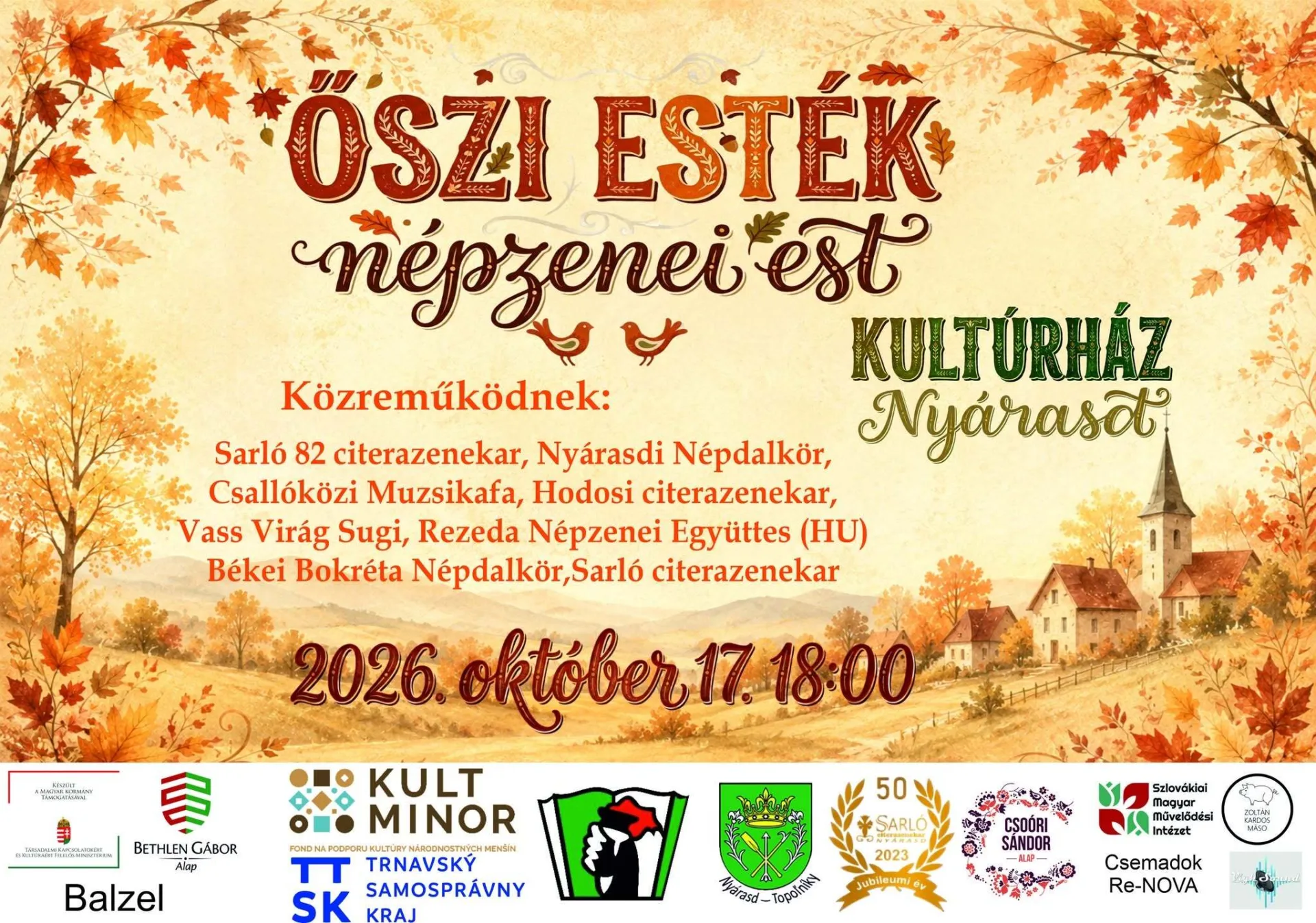 JESENNÝ VEČER ĽUDOVEJ HUDBY